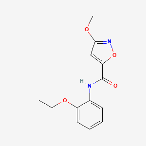 molecular formula C13H14N2O4 B2784316 N-(2-乙氧苯基)-3-甲氧异噁唑-5-甲酰胺 CAS No. 1428374-69-9