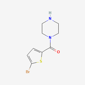 molecular formula C9H11BrN2OS B2784319 (5-Bromo-2-thienyl)(piperazino)methanone CAS No. 395648-06-3