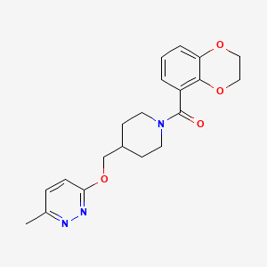 2,3-Dihydro-1,4-benzodioxin-5-yl-[4-[(6-methylpyridazin-3-yl)oxymethyl]piperidin-1-yl]methanone