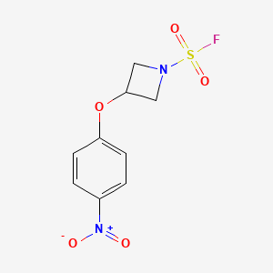 molecular formula C9H9FN2O5S B2784322 3-(4-Nitrophenoxy)azetidine-1-sulfonyl fluoride CAS No. 2411244-23-8