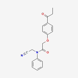 molecular formula C19H18N2O3 B2784344 N-(cyanomethyl)-N-phenyl-2-(4-propanoylphenoxy)acetamide CAS No. 1240758-02-4