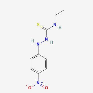 molecular formula C9H12N4O2S B2784346 N-ethyl-2-(4-nitrophenyl)hydrazinecarbothioamide CAS No. 392246-92-3