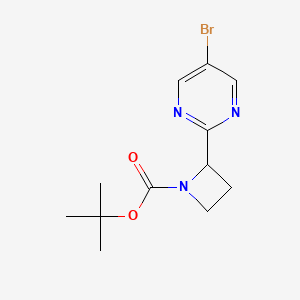 molecular formula C12H16BrN3O2 B2784348 Tert-butyl 2-(5-bromopyrimidin-2-yl)azetidine-1-carboxylate CAS No. 2230803-22-0