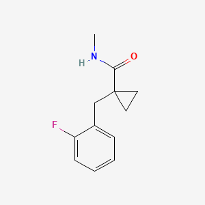 molecular formula C12H14FNO B2784351 1-[(2-fluorophenyl)methyl]-N-methylcyclopropane-1-carboxamide CAS No. 2093726-97-5
