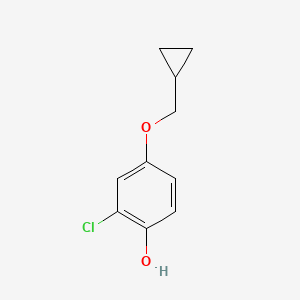 molecular formula C10H11ClO2 B2784358 2-Chloro-4-(cyclopropylmethoxy)phenol CAS No. 860616-68-8