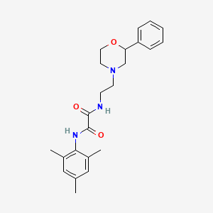 molecular formula C23H29N3O3 B2784369 N1-mesityl-N2-(2-(2-phenylmorpholino)ethyl)oxalamide CAS No. 953941-12-3