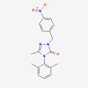 molecular formula C18H18N4O3 B2784371 4-(2,6-dimethylphenyl)-5-methyl-2-(4-nitrobenzyl)-2,4-dihydro-3H-1,2,4-triazol-3-one CAS No. 860789-08-8