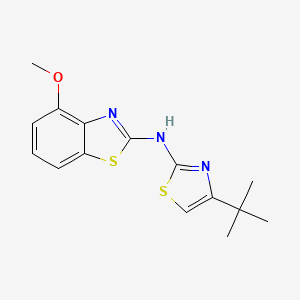 molecular formula C15H17N3OS2 B2784372 N-(4-(tert-butyl)thiazol-2-yl)-4-methoxybenzo[d]thiazol-2-amine CAS No. 862973-99-7