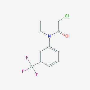 molecular formula C11H11ClF3NO B2784375 2-chloro-N-ethyl-N-[3-(trifluoromethyl)phenyl]acetamide CAS No. 1397214-38-8