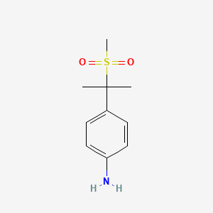 molecular formula C10H15NO2S B2784376 4-(2-(Methylsulfonyl)propan-2-yl)aniline CAS No. 635702-63-5