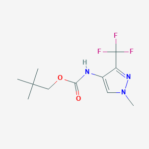 molecular formula C11H16F3N3O2 B2784385 neopentyl N-[1-methyl-3-(trifluoromethyl)-1H-pyrazol-4-yl]carbamate CAS No. 320423-07-2
