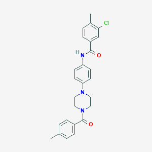 3-chloro-4-methyl-N-{4-[4-(4-methylbenzoyl)-1-piperazinyl]phenyl}benzamide