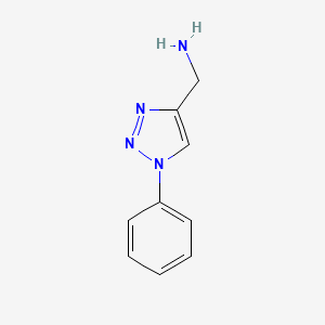 molecular formula C9H10N4 B2784392 (1-苯基-1H-1,2,3-三唑-4-基)甲胺 CAS No. 886361-75-7
