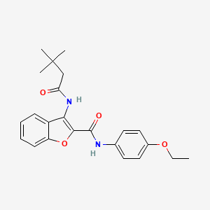 molecular formula C23H26N2O4 B2784394 3-(3,3-dimethylbutanamido)-N-(4-ethoxyphenyl)benzofuran-2-carboxamide CAS No. 887887-59-4