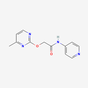 molecular formula C12H12N4O2 B2784407 2-((4-甲基嘧啶-2-基)氧基)-N-(吡啶-4-基)乙酰胺 CAS No. 1251578-17-2