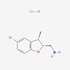 molecular formula C10H13BrClNO B2784419 [(2R,3S)-5-溴-3-甲基-2,3-二氢-1-苯并呋喃-2-基]甲胺;盐酸盐 CAS No. 2378490-56-1