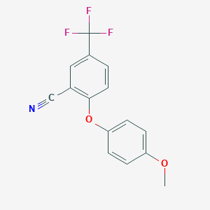 molecular formula C15H10F3NO2 B2784420 2-(4-Methoxyphenoxy)-5-(trifluoromethyl)benzonitrile CAS No. 477867-05-3