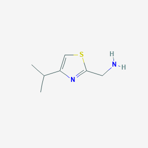 molecular formula C7H12N2S B2784423 [4-(Propan-2-yl)-1,3-thiazol-2-yl]methanamine CAS No. 643725-72-8