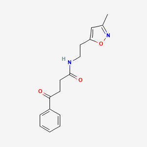 molecular formula C16H18N2O3 B2784424 N-(2-(3-methylisoxazol-5-yl)ethyl)-4-oxo-4-phenylbutanamide CAS No. 1421517-63-6