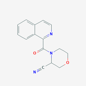 molecular formula C15H13N3O2 B2784425 4-(Isoquinoline-1-carbonyl)morpholine-3-carbonitrile CAS No. 1427802-56-9