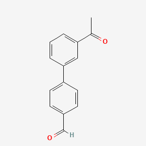 molecular formula C15H12O2 B2784427 3'-Acetyl[1,1'-biphenyl]-4-carbaldehyde CAS No. 400750-70-1
