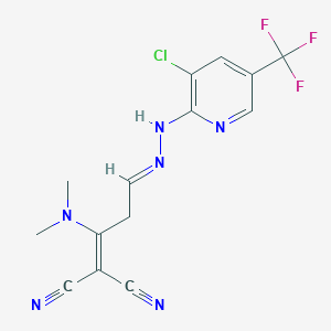 2-[3-{2-[3-Chloro-5-(trifluoromethyl)-2-pyridinyl]hydrazono}-1-(dimethylamino)propylidene]malononitrile