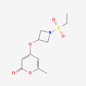4-((1-(ethylsulfonyl)azetidin-3-yl)oxy)-6-methyl-2H-pyran-2-one