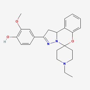 4-(1'-Ethyl-1,10b-dihydrospiro[benzo[e]pyrazolo[1,5-c][1,3]oxazine-5,4'-piperidin]-2-yl)-2-methoxyphenol