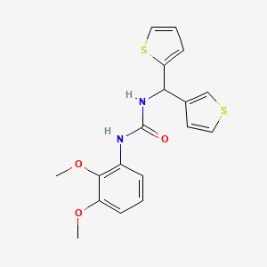 1-(2,3-Dimethoxyphenyl)-3-(thiophen-2-yl(thiophen-3-yl)methyl)urea