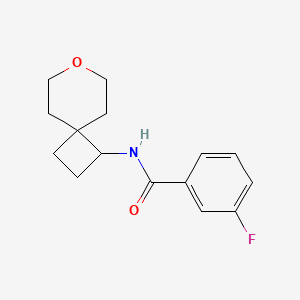 3-fluoro-N-(7-oxaspiro[3.5]nonan-1-yl)benzamide