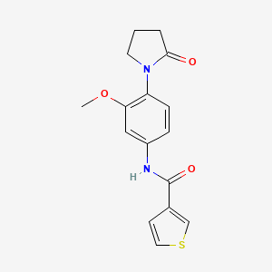 N-(3-methoxy-4-(2-oxopyrrolidin-1-yl)phenyl)thiophene-3-carboxamide