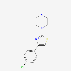 molecular formula C14H16ClN3S B2784457 1-[4-(4-Chlorophenyl)-1,3-thiazol-2-yl]-4-methylpiperazine CAS No. 923821-13-0