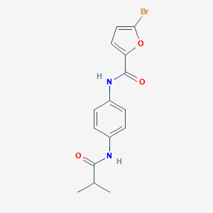 molecular formula C15H15BrN2O3 B278446 5-bromo-N-[4-(isobutyrylamino)phenyl]-2-furamide 