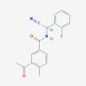3-acetyl-N-[cyano(2-fluorophenyl)methyl]-4-methylbenzamide