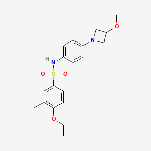 molecular formula C19H24N2O4S B2784463 4-ethoxy-N-(4-(3-methoxyazetidin-1-yl)phenyl)-3-methylbenzenesulfonamide CAS No. 2034491-56-8
