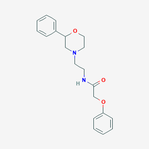 molecular formula C20H24N2O3 B2784465 2-phenoxy-N-(2-(2-phenylmorpholino)ethyl)acetamide CAS No. 954022-69-6