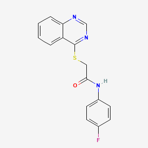 molecular formula C16H12FN3OS B2784473 N-(4-fluorophenyl)-2-(quinazolin-4-ylsulfanyl)acetamide CAS No. 696656-65-2