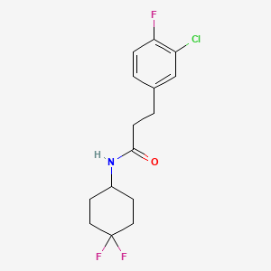 molecular formula C15H17ClF3NO B2784491 3-(3-chloro-4-fluorophenyl)-N-(4,4-difluorocyclohexyl)propanamide CAS No. 2319804-57-2