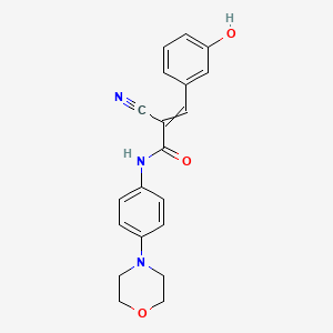 2-cyano-3-(3-hydroxyphenyl)-N-[4-(morpholin-4-yl)phenyl]prop-2-enamide