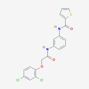 molecular formula C19H14Cl2N2O3S B278451 N-(3-{[(2,4-dichlorophenoxy)acetyl]amino}phenyl)thiophene-2-carboxamide 