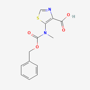 molecular formula C13H12N2O4S B2784513 5-[Methyl(phenylmethoxycarbonyl)amino]-1,3-thiazole-4-carboxylic acid CAS No. 2248299-29-6