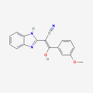 molecular formula C17H13N3O2 B2784518 2-(1H-benzo[d]imidazol-2(3H)-ylidene)-3-(3-methoxyphenyl)-3-oxopropanenitrile CAS No. 476211-09-3