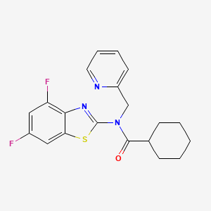 molecular formula C20H19F2N3OS B2784519 N-(4,6-二氟苯并[d]噻唑-2-基)-N-(吡啶-2-基甲基)环己烷羧酰胺 CAS No. 941878-53-1