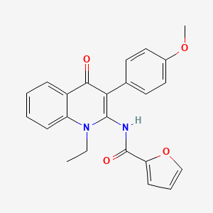 molecular formula C23H20N2O4 B2784521 N-[1-ethyl-3-(4-methoxyphenyl)-4-oxoquinolin-2-yl]furan-2-carboxamide CAS No. 879473-16-2