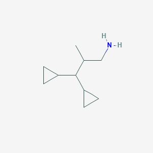 molecular formula C10H19N B2784523 3,3-Dicyclopropyl-2-methylpropan-1-amine CAS No. 2248344-42-3