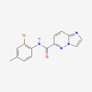 molecular formula C14H11BrN4O B2784527 N-(2-bromo-4-methylphenyl)imidazo[1,2-b]pyridazine-6-carboxamide CAS No. 2415600-78-9