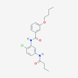 molecular formula C21H25ClN2O3 B278453 N-[5-(butanoylamino)-2-chlorophenyl]-3-butoxybenzamide 