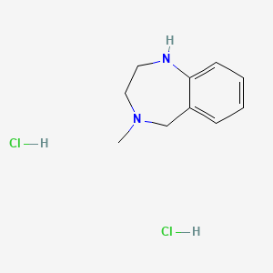 molecular formula C10H16Cl2N2 B2784532 4-methyl-2,3,4,5-tetrahydro-1H-1,4-benzodiazepine dihydrochloride CAS No. 3415-33-6