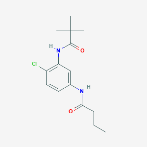 molecular formula C15H21ClN2O2 B278455 N-{4-chloro-3-[(2,2-dimethylpropanoyl)amino]phenyl}butanamide 