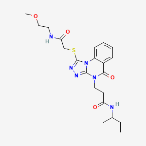 molecular formula C21H28N6O4S B2784554 6-({4-[(4-methylpiperazin-1-yl)carbonyl]piperidin-1-yl}sulfonyl)-3-propyl-1,3-benzothiazol-2(3H)-one CAS No. 1112407-18-7
